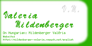 valeria mildenberger business card